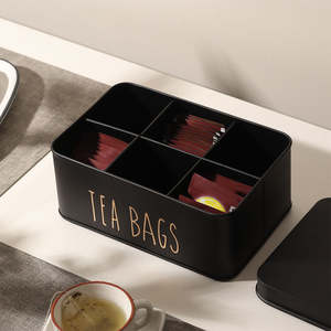 Tea Bags <b>Storage</b> <b>Tin</b> Metal Cylinder Airtight Lid Kitchen Use Vintage Design Stackable Portable Handcrafted Freshness - Product Image 3