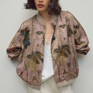 Chaquetas Varsity con Estampado para Mujer, Manga Larga, Estilo Urbano, Prenda Informal para Uso Diario, para Adultos - Product Image 3