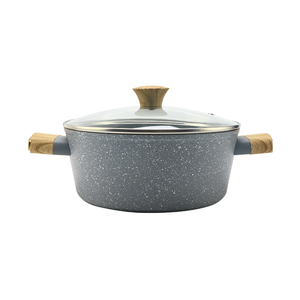 Casserole contemporaine antiadhésive avec revêtement en céramique de cuivre, cœur en aluminium robuste, couvercle en verre trempé - Product Image 1