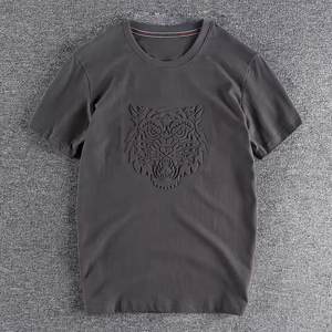 Nuevas Camisetas Modernas con Logotipo en Relieve, Impresión Personalizada, Camisetas Unisex de Algodón, Camiseta con Logotipo en Relieve 3D para Hombre - Product Image 5