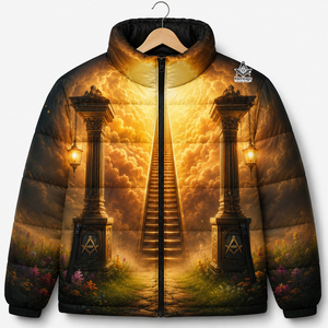 Chaqueta Acolchada Masónica Herencia Griega para Hombre, con Estampado por Sublimación, Cortavientos, para Fraternidad y Hermandad - Product Image 4