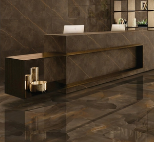 กระเบื้องปูพื้นและผนังลายพอร์ซเลนสไตล์โมเดิร์น สีกาแฟ ผิวด้าน เนื้อแน่น ขนาด 60x120 ซม. ทนกรด กันลื่น - Product Image 1