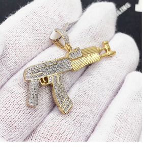 Colgante de Diamantes Hip Hop con Diseño Moderno y Micropavé de Moissanita CZ, Chapado en Oro de 18K, para Hombre, Joyería de Rapero, Venta al Por Mayor - Product Image 4