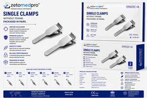 Single <b>Clamps</b> Frameless Packaged in Pairs Artery Vein Sizes 0.4-1mm 0.6-1.5mm 1-2.25mm Black ZETOMEDPRO - Product Image 5