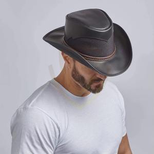 Sombreros de Vaquero para Hombre, Color Azul Vaca, 100% Cuero Genuino, Estilo Occidental, Venta al por Mayor - Product Image 6