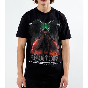 T-shirt vintage personnalisé pour homme, printemps-été, coton lourd 100 %, coupe classique, style décontracté, motif imprimé, écologique - Product Image 1