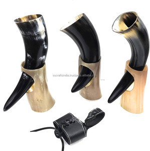 Copa de cuerno vikingo clásico de la mejor calidad para cerveza e hidromiel Idea de regalo única para aniversarios de cumpleaños o fanáticos de la fantasía de la India - Product Image 3