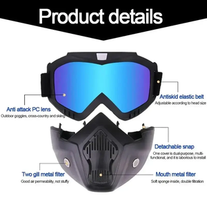 Gafas de Motocross Antipolvo, Gafas de Motocicleta Ajustables, Transpirables, Protección Facial Completa, Máscara Todoterreno para Motocicleta y Bicicleta de Montaña - Product Image 5