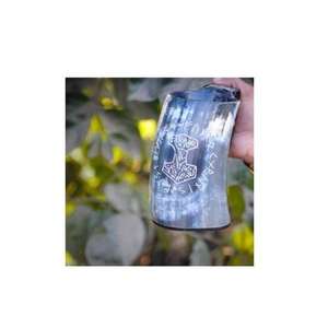 Venta al por mayor de vasos de cerveza de cuerno de búfalo Viking hechos a mano con acabado natural, tazas de cuerno para beber hidromiel - Product Image 2