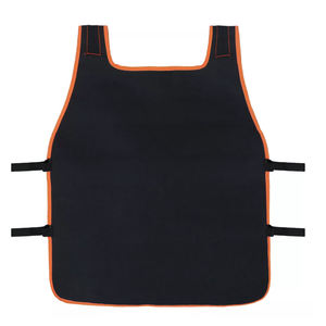 <b>Black</b> Orange Tool <b>Vest</b> With Multiple Pockets For Tools And Accessories Unisex Adult Size Breathable Canvas Material - Product Image 3