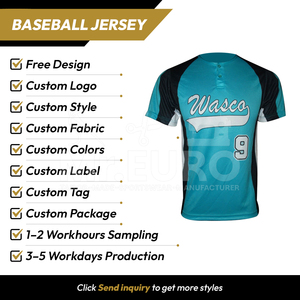 เสื้อเบสบอล Wasco แบบสั่งทำพิเศษ ทรงหลวม ระบายอากาศได้ดี แขนสั้น ปิดด้วยกระดุม ป้องกันแบคทีเรีย คอวี สำหรับทั้งชายและหญิง - Product Image 2