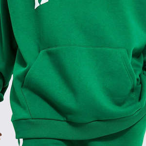 Sweat-shirt oversize à capuche pour l'hiver, coupe décontractée, éléments sérigraphiés, vêtement d'extérieur uni, 100% coton - Product Image 2