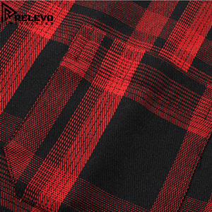 Chemise à carreaux rouge et noir coupe ample personnalisée pour homme, manches longues, style hip-hop, en flanelle, vente en gros de chemises en flanelle surdimensionnées pour homme - Product Image 4