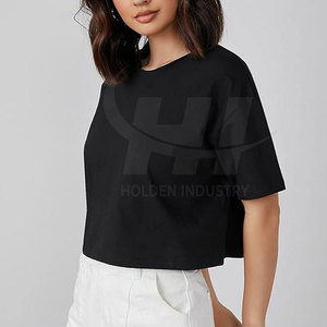 Camiseta Corta para Mujer, Cómoda, Suave, Transpirable, Informal, Ligera, Moderna y Elegante - Product Image 3