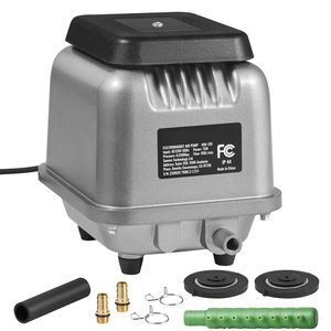 Pompe à air linéaire 109 L/min pour système d'aération aquacole pour étangs de 1/2 acre, jardins aquatiques de 10 pieds de profondeur, pompe d'aération septique - Product Image 1