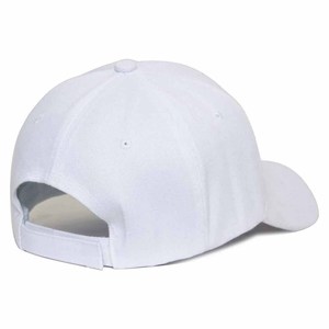 Casquette de baseball blanche à 6 panneaux, ajustable, unisexe, décontractée, couleur unie, en coton, pour adulte, toutes saisons - Product Image 4