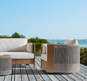 Juego de Sofás de Jardín de Madera de Teca Sólida de Lujo, Resistente a la Intemperie, para Patio, Terraza, Balcón y Jardín Trasero - Product Image 5