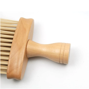 Hair Cutting Brush Professional Hairdressing Barber Wooden <b>Neck</b> <b>Light</b> Brown - Product Image 3