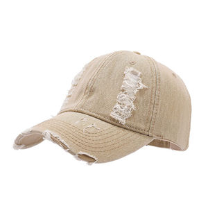 Vornex Industry Top-Notch Modern Fashion Distressed Cap For Adults All Season Unisex 6-Panel Cap Private Printing Custom Cap OEM - Product Image 1