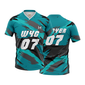 Camisetas de Fútbol para Hombre al por Mayor, Impresión por Transferencia de Calor, Secado Rápido, Transpirables, Manga Corta, Logotipo Personalizado, Camiseta de Club o Equipo - Product Image 1