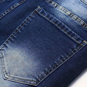 Style <b>Jeans</b> High Quality Heavyweight Cotton Stretch Distressed Straight Streetwear Pants Hip Hop High <b>Men's</b> Distressed Trouser - Product Image 4