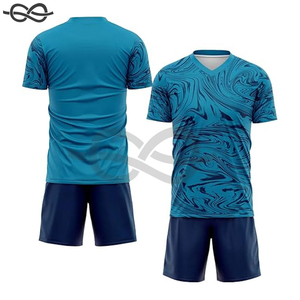 เสื้อฟุตบอลสโมสรใหม่ รุ่นเหย้า/เยือน สำหรับผู้ชาย โลโก้ด้านหน้า ผ้าโพลีเอสเตอร์ 100% แห้งเร็ว คอวี ชุดฟุตบอล - Product Image 3
