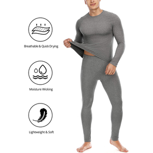 RABUSH SPORTS - Camiseta Térmica de Manga Larga de Alta Calidad para Hombre, Ropa Interior Térmica, Conjunto de Camiseta y Pantalones Largos, Traje de Yoga sin Costuras - Product Image 3
