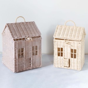 Oferta especial: juguetes de ratán natural para niños, casa de muñecas en miniatura, casas de juegos trenzadas al precio más bajo - Product Image 6