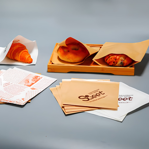 Sacs à hamburger en papier kraft en gros, pochettes à sandwich pour la restauration à emporter, directement de l'usine - Product Image 5