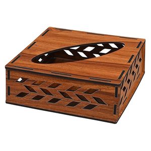 Porte-mouchoirs en MDF élégant et durable, organiseur de mouchoirs de table pour la maison et le bureau - Product Image 6