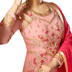 Vestido de Fiesta Tradicional Pakistaní de Verano de Alta Calidad con Bordado Intenso para Mujer, Logotipo Personalizado, Diseño Sólido - Product Image 3