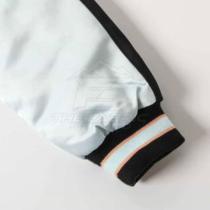 Chaqueta Sukajan Bordada de Estilo Clásico con Tela Satinada, Cuello Alto, Logotipo Frontal, Ropa de Abrigo Informal de Moda Urbana para Invierno - Product Image 6