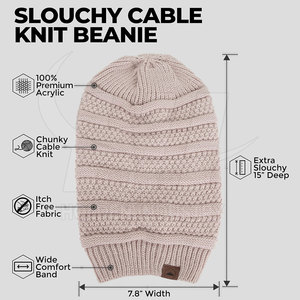 Gorros de lana elegantes y cálidos, gorros de lana de primera calidad, gorros de lana ligeros para la comodidad diaria en invierno - Product Image 3