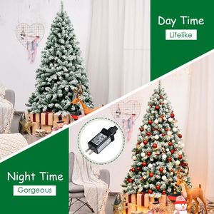 Albero di Natale Artificiale Premium Innevato da 1,8 Metri Pre-Illuminato con Funzione a Cerniera - Product Image 2