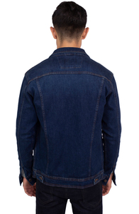 Chaqueta vaquera de mezclilla para hombre, estilo vintage, lavada, informal, para exteriores, de sarga de algodón = Chaquetas vaqueras de diseño clásico hechas a medida - Product Image 4