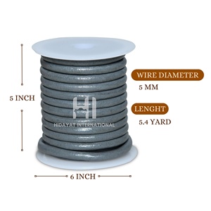 5mm véritable cordon en cuir de vachette pour perles chaîne nouage tressage-bijoux à bricoler soi-même macramé collier composants résultats de bijoux - Product Image 3