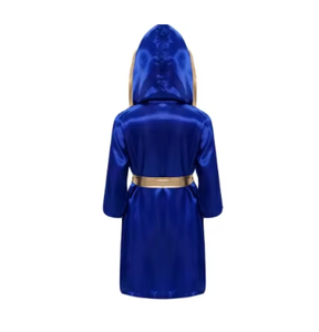 PROFIT SPORTS Robe d'entraînement de boxe de haute qualité pour hommes, broderie personnalisée, impression, respirante, séchage rapide, satin noir, toutes saisons - Product Image 4