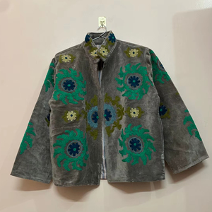Handmade Outerwear Seasonal Outfits Hand Embroidered <b>Short</b> <b>Jacket</b> Unisex Coat Handmade Suzani <b>Short</b> <b>Jacket</b> - Product Image 1