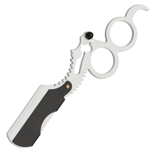 Maquinilla de Afeitar Profesional de Acero Inoxidable con Anillo para Dedos, para Hombres, Depilación Facial, Recorte de Barba, Duradera y Fácil de Usar - Product Image 6