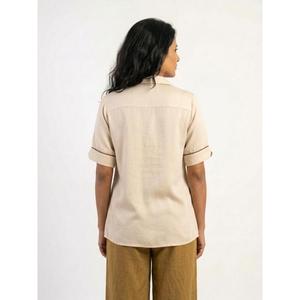 Camisa de Mujer en Mezcla de Algodón con Diseño Clásico y Manga Corta, Compra Directa del Proveedor - Product Image 4