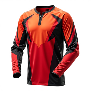 Jersey de Motocross Personalizado de Primera Calidad, Camiseta de Carreras de Secado Rápido, Transpirable, Estilo Vintage, Jersey de Motocross de Manga Larga - Product Image 1