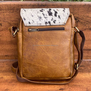 Vrais cheveux faits à la main sur cacher fourrure cuir sac à main femmes élégant de haute qualité en cuir véritable luxe sacs à bandoulière - Product Image 5