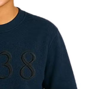 Sudadera Azul Oscuro para Niñas con Bordado 3D en Relieve, Estilo Casual, Manga Larga, Cómoda para el Día a Día - Product Image 3