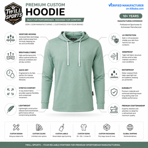 Sudadera con Capucha de Manga Larga para Hombre, Estilo Deportivo, Color Verde Menta Sólido, Corte Regular, Tejido de Algodón Transpirable, para Otoño - Product Image 4