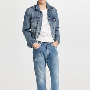 Low Price High Quality Custom Logo Printed Men Jeans Jacket Plus Size Breathable Customized <b>Winter</b> Jacket For Men - Product Image 5