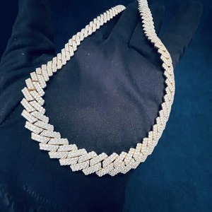 Hip Hop 14K Solid <b>Gold</b> Cuban <b>Infinity</b> Link Chain Brilliant Cut VVS Lab Grown Diamonds IGI Certified Iced <b>Necklace</b> Unisex Luxury - Product Image 3