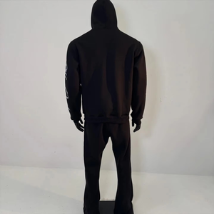 Conjunto Deportivo de Invierno OEM, Ropa Urbana de Algodón, Pantalones Anchos con Cierre Completo, Lavado Ácido, para Hombre - Product Image 5