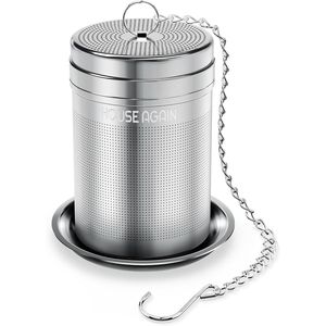 Infusore per Tè a Maglia Extra Fine con Coperchio Sottile Filettato Aggiornato, Filtro per Tè Sfuso in Acciaio Inox 304 - Product Image 1