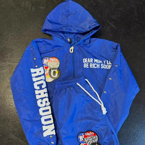 Custom Manufacturer Casual Windbreaker Hoodie With Shorts 2 Piece Windbreaker Set Contrast Color Wholesale Winter Wear - Product Image 1