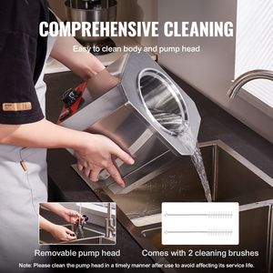 เครื่องจ่ายชีสไฟฟ้าเชิงพาณิชย์ ขนาด 2.3 ควอร์ต ทำจากสแตนเลส พร้อมระบบทำความร้อน อุณหภูมิ 86-230 องศาฟาเรนไฮต์ เครื่องอุ่นฟัดจ์ร้อน - Product Image 6